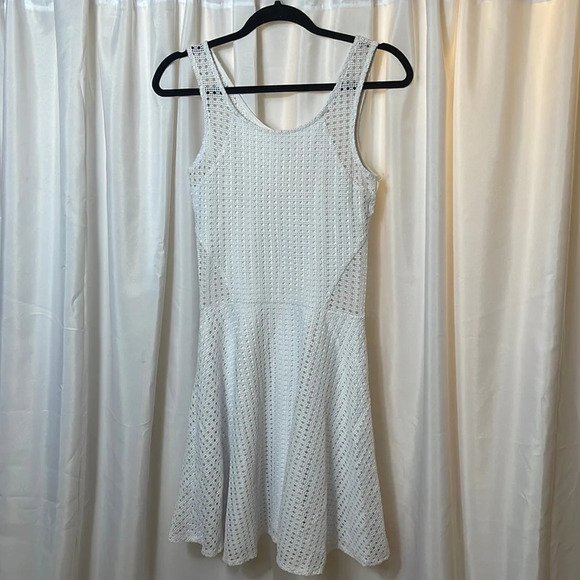Love Ady White Mesh Sheer Mini White Dress Size M - Picture 1 of 9